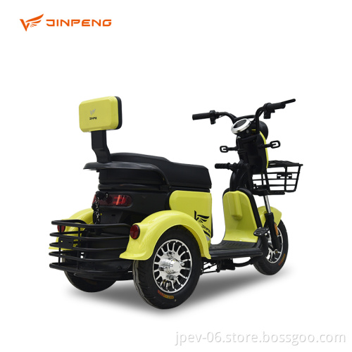 Jinpeng personalizzabile colore a lungo raggio triciclo elettrico tricicli di tacchino due ruote in vendita
